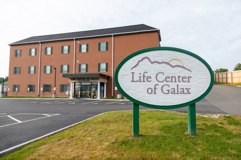 The entrance sign at Life Center of Galax